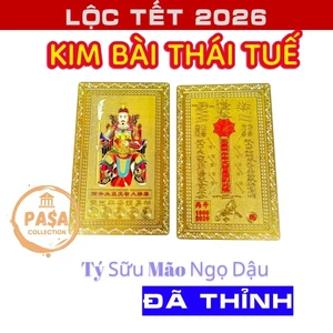 ⭐RƯỚC LỘC⭐ Sỉ 100 50 Kim Bài Thái Tuế 2026 TÝ NGỌ SỬU MÃO DẬU , Thẻ Kim Loại, Thẻ Nhựa các loại
