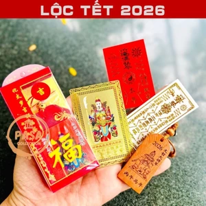 ⭐RƯỚC LỘC⭐ Combo Trọn Bộ Set 5 Món Thái Tuế 2026 : Túi Thái Tuế - Móc Khóa - Kim Bài - Thẻ Thái Tuế Đỏ - Phù