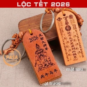 ⭐RƯỚC LỘC⭐ COMBO 100 CÁI, Móc Treo Thái Tuế Gỗ 2026 Giải Phạm Thái Tuế TÝ - SỬU - MÃO - NGỌ - DẬU, Treo Túi Xách, Xe