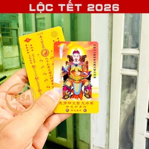 ⭐RƯỚC LỘC⭐ Kim Bài Thái Tuế 2026 hoá giải điều khôn may mắn nhét ví [THẺ NHỰA VÀNG]