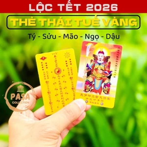 ⭐RƯỚC LỘC⭐ (Thẻ Nhựa) Sỉ 10 Cái KIM BÀI THÁI TUẾ 2026 CHO 5 TUỔI TÝ - SỬU - MÃO - NGỌ - DẬU , khai qua.ng rồi