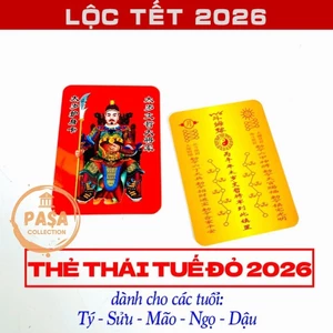 ⭐RƯỚC LỘC⭐ KIM BÀI THÁI TUẾ 2026 CHO 5 TUỔI TÝ - SỬU - MÃO - NGỌ - DẬU [bằng plastic]