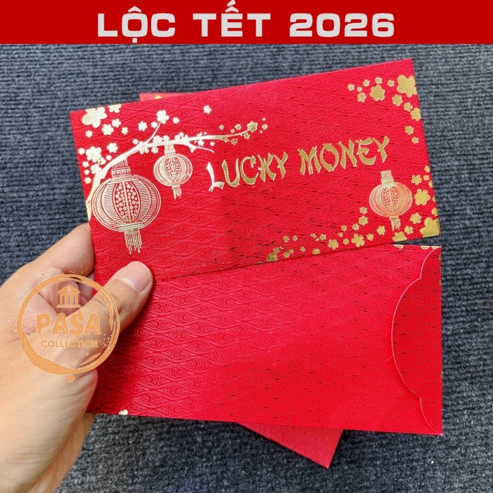 ⭐RƯỚC LỘC⭐ Combo 10 Bao Lì Xì Tết 2026 Lucky Money Giấy Cao Cấp Vàng Xì Lì Tết lịch sự đẹp mắt trang trọng