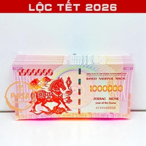⭐RƯỚC LỘC⭐ Sỉ 10 Tờ Tiền Con Ngựa Macao 1 Triệu Patacas cực khủng lì xì tết 2026 Lưu Niệm-Có Bảo An, tặng bao lì xì