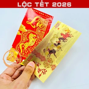⭐RƯỚC LỘC⭐ XẤP 100 TỜ Tiền Lưu Niệm 100 Macao Hình Con Ngựa Mạ Plastics Vàng không phai màu - Quà tặng tết 2026