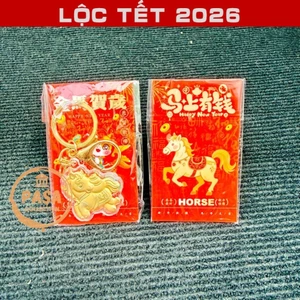 ⭐RƯỚC LỘC⭐ Sỉ 100 Móc khóa ngựa thần tài Vàng mang lại tài lộc, may mắn - Món quà tặng ý nghĩa