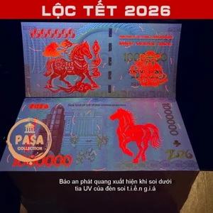 ⭐RƯỚC LỘC⭐ Tờ Con Ngựa 1 Triệu Macao Siêu Khủng lì xì tết 2026 , Kỉ Niệm May Mắn, tặng bao lì xì