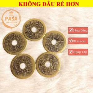 ⭐RƯỚC LỘC⭐ Xu Thái Tuế - Xu 12 Con Giáp 4.5cm Loại Bằng Đồng