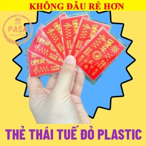 ⭐RƯỚC LỘC⭐ Thẻ Thái Tuế Ép Plastic để lên mặt lưng điện thoại, bóp ví phong thủy