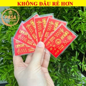 ⭐RƯỚC LỘC⭐ Combo 100 thẻ thái tuế đỏ giấy ép plastic bền đẹp