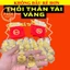 ⭐RƯỚC LỘC⭐ Sỉ 100 Thỏi Thần Tài Mạ Vàng Kèm Túi Gấm Chữ Lộc , Phúc , Vía Ông Thần Tài Phong Thuỷ May Mắn