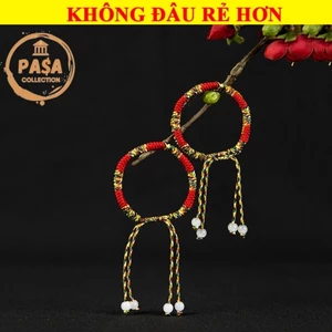 ⭐RƯỚC LỘC⭐ Vòng tay dây ngũ sắc Tây Tạng màu đỏ phong thủy