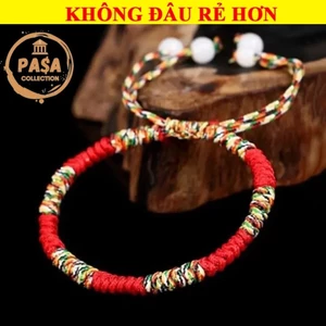 ⭐RƯỚC LỘC⭐ Vòng Đeo Tay Dây Ngũ Sắc Tây Tạng Màu Đỏ Vàng Phong Thủy