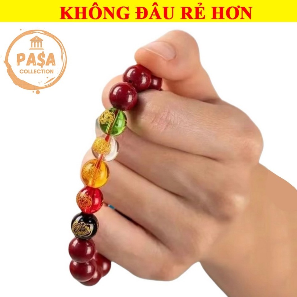 ⭐RƯỚC LỘC⭐ Vòng tay Chu sa phong thuỷ Ngũ Lộ Thần Tài may mắn tài lộc bình an vòng đá chu sa đỏ vòng hạt phật