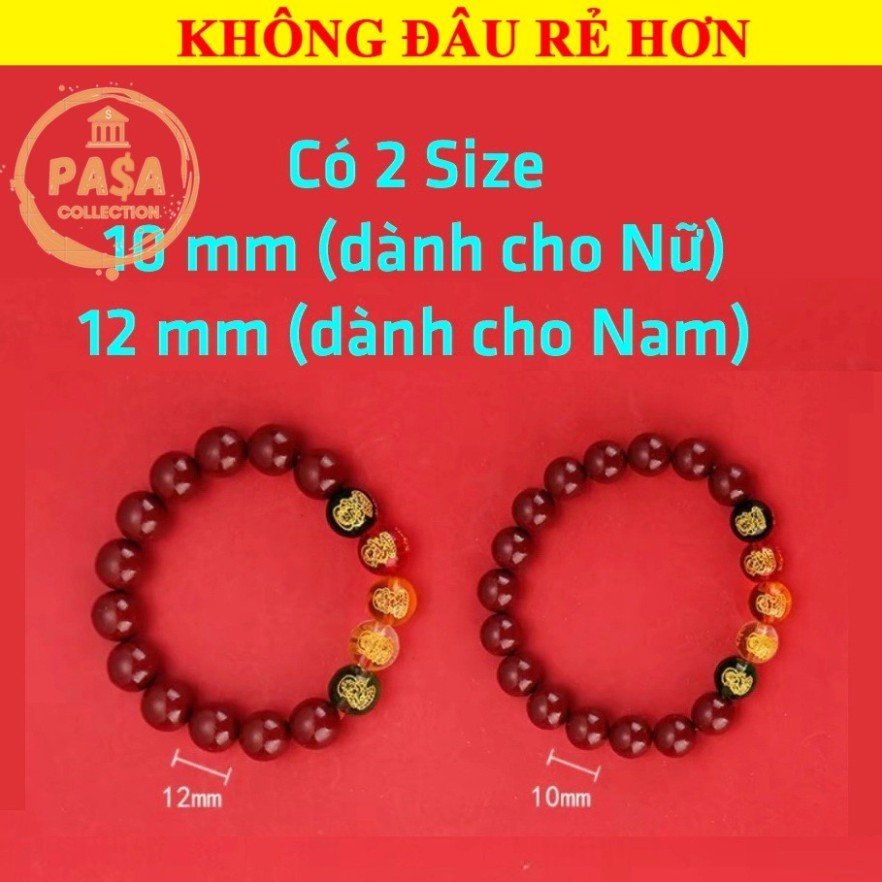 ⭐RƯỚC LỘC⭐ Vòng tay Chu sa phong thuỷ Ngũ Lộ Thần Tài may mắn tài lộc bình an vòng đá chu sa đỏ vòng hạt phật