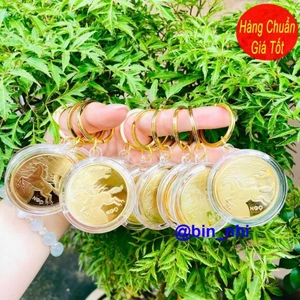 <RẺ HƠN NÈ> Móc Khóa Xu Con Ngựa Vàng , chữ Lộc , quà tặng Tết 2026