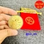 <RẺ HƠN NÈ> Sỉ Combo 10 Đồng xu con Ngựa Vàng , 1 mặt chữ Lộc chiêu tài - tặng kèm túi gấm đỏ LỘC