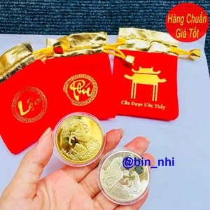<RẺ HƠN NÈ> Cặp Xu Ngựa Mạ Vàng Và Mạ Bạc của Úc Tặng Túi Gấm Phúc Lộc Quà Tặng Lì Xì Tết 2026 May Mắn Ý Nghĩa