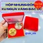 <RẺ HƠN NÈ> Hộp 2 Đồng Xu Hình Con Ngựa Vàng - Bạc từ Úc lì xì Tết sang trọng - đi cùng túi gấm đỏ sang chảnh