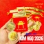 <RẺ HƠN NÈ> COMBO 100 Thỏi Xu Ngựa Vàng Thần Tài may mắn tài lộc kèm túi Nhung trang trọng biếu tặng, Lì Xì Tết