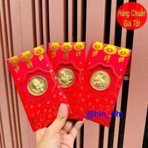 <RẺ HƠN NÈ> SET 10 Bao Lì Xì Mạ Vàng Hình Con Ngựa Tết 2026 làm quà tặng phong thủy Tết