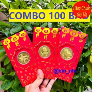 <RẺ HƠN NÈ> COMBO 100 Bao Lì Xì Mạ Vàng Con Ngựa 2026 (3 mẫu của năm Bính Ngọ ) - Bao Lì Xì Thần Tài Vàng May mắn
