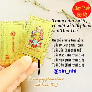 <RẺ HƠN NÈ> Kim Bài Thái Tuế 2026 BÍNH NGỌ Hóa Giải Phạm Thái Tuế Tuổi TÝ - SỬU - MÃO - NGỌ - DẬU ốp Điện Thoại, bỏ ví