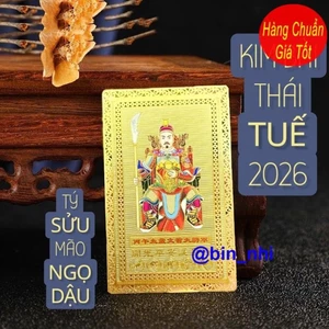 <RẺ HƠN NÈ> [Thẻ Kim Loại] Kim Bài Thái Tuế 2026 hoá giải điều khôn may mắn nhét ví