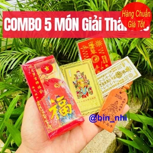 <RẺ HƠN NÈ> Combo Trọn Bộ Set 5 Món Thái Tuế 2026 : Túi Thái Tuế - Móc Khóa - Kim Bài - Thẻ Thái Tuế Đỏ - Phù