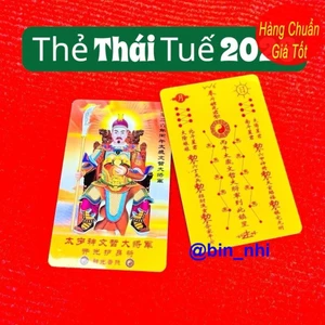 <RẺ HƠN NÈ> Thẻ Bài Thái Tuế 2026 Bỏ Bóp Ví Cho Người Tuổi : TÝ - SỬU - MÃO - NGỌ - DẬU [THẺ NHỰA VÀNG]