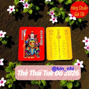 <RẺ HƠN NÈ> SỈ 5 10 Thẻ kim bài Hóa Giải thái tuế 2026 [THẺ NHỰA PÉT CỨNG]