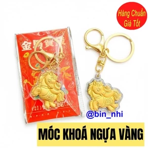 <RẺ HƠN NÈ> Sỉ 100 Móc khóa ngựa thần tài Vàng mang lại tài lộc, may mắn - Món quà tặng ý nghĩa