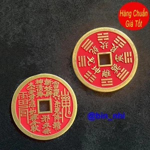 <RẺ HƠN NÈ> Đồng Xu Chu Sa Tứ Phương Bát Bảo ( ĐÃ T.HỈN.H )