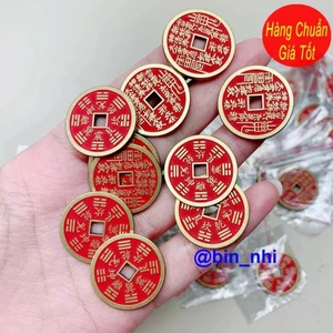 <RẺ HƠN NÈ> (đã khaii quanng) Đồng Xu Chu Sa Bát Tự Chân Ngôn Tinh Luyện