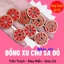 <RẺ HƠN NÈ> (ĐÃ XIIN L.ỘC) Xu Chu Sa Đỏ 2.8cm Gieo Kinh Dịch, Trấn Trạch May Mắn