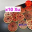<RẺ HƠN NÈ> Sỉ 10 Đồng Xu Chu Sa Bằng Đồng Thau Mới 2026 , dày dặn , LOẠI ĐÃ KHAII QUANNG