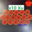 <RẺ HƠN NÈ> Túi 5 10 Đồng Xu Chu Sa - LOẠI 1 - Tứ Phương Bát Bảo