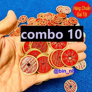 <RẺ HƠN NÈ> Sỉ 5 - 10 Đồng Xu Chu Sa Bát Tự Chân Ngôn Tinh Luyện