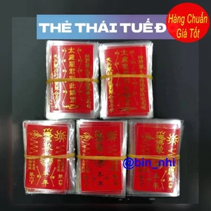 <RẺ HƠN NÈ> Thẻ Thái Tuế Ép Plastic để lên mặt lưng điện thoại, bóp ví phong thủy