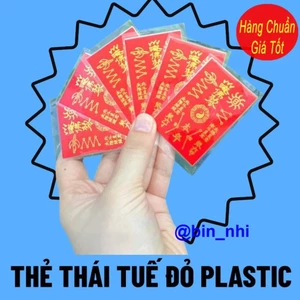 <RẺ HƠN NÈ> Sỉ 5 10 Thẻ Thái Tuế Ép Plastic để lên mặt lưng điện thoại, bóp ví phong thủy