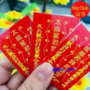 <RẺ HƠN NÈ> 10 Thẻ giấy đỏ ép plastic dùng để ví, ốp điện thoại ( thẻ thái tuế đỏ )