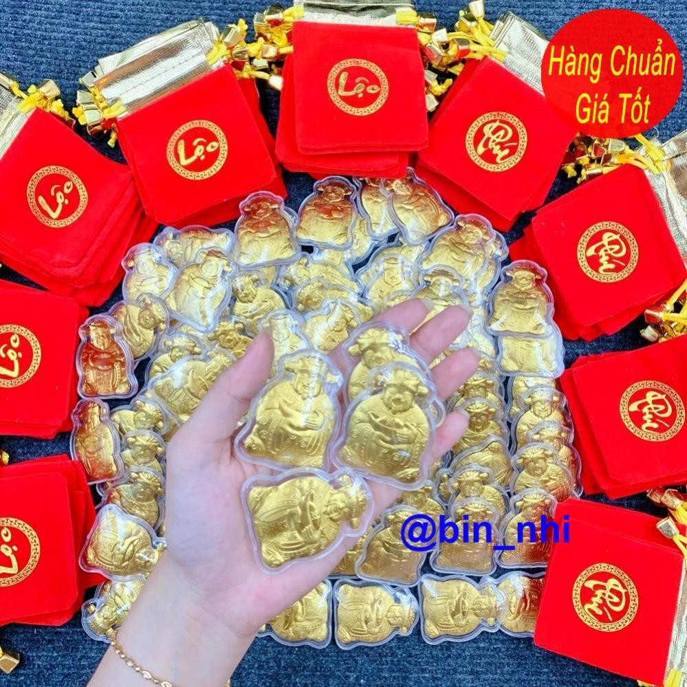 <RẺ HƠN NÈ> Vía Ông Thần Tài Vàng Kèm Túi Gấm Phúc Lộc, Làm Quà Tặng Cực Vip Ngày Vía Thần Tài Mùng 10