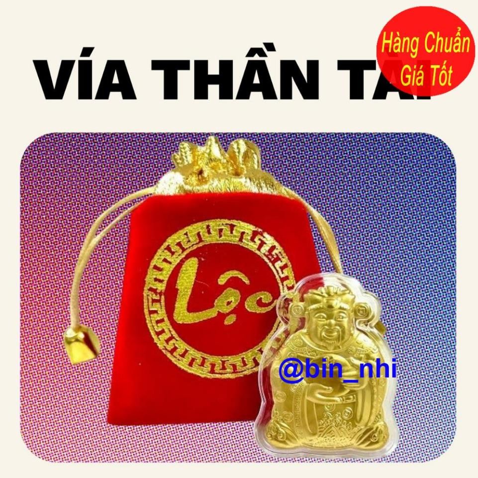 <RẺ HƠN NÈ> Vía Ông Thần Tài Vàng Kèm Túi Gấm Phúc Lộc, Làm Quà Tặng Cực Vip Ngày Vía Thần Tài Mùng 10