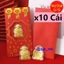 <RẺ HƠN NÈ> Combo 10 Bao Lì Xì Thần Tài , Lì xì thần tài đỏ mạ vàng may mắn tài lộc ngày vía thần tài tết 2026