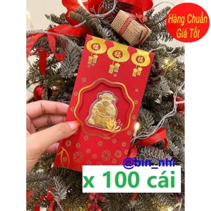 <RẺ HƠN NÈ> SỈ 100 Bao Lì Xì Hình Rắn Mạ Vàng , Bao lì xì Thần Tài quà tặng phong thủy, may mắn, tài lộc Tết 2026