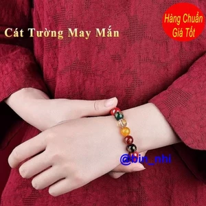 <RẺ HƠN NÈ> Vòng tay Chu sa Ngũ Lộ Thần Tài - Vòng Tay May Mắn Năm Vị Thần Giàu Vàng Cát Chuyển Hạt Vòng Tay