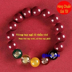 <RẺ HƠN NÈ> Vòng đá chu sa thật cao cấp phong thủy mang lại may mắn bình an ngũ lộ thần tài vòng phật