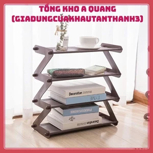 GIÁ HÌNH Z TIẾT KIỆM KHÔNG GIAN - Giá Để Giày Dép Khung Inox Chắc Chắn,Kệ 4 Tầng Hình Chữ Z Phong Cách Tối Giản