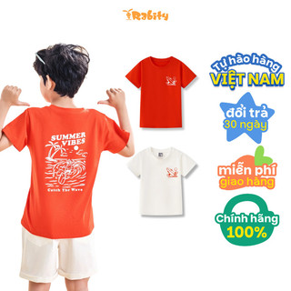 Áo thun tay ngắn hoạ tiết mùa hè bé trai Rabity 900.101