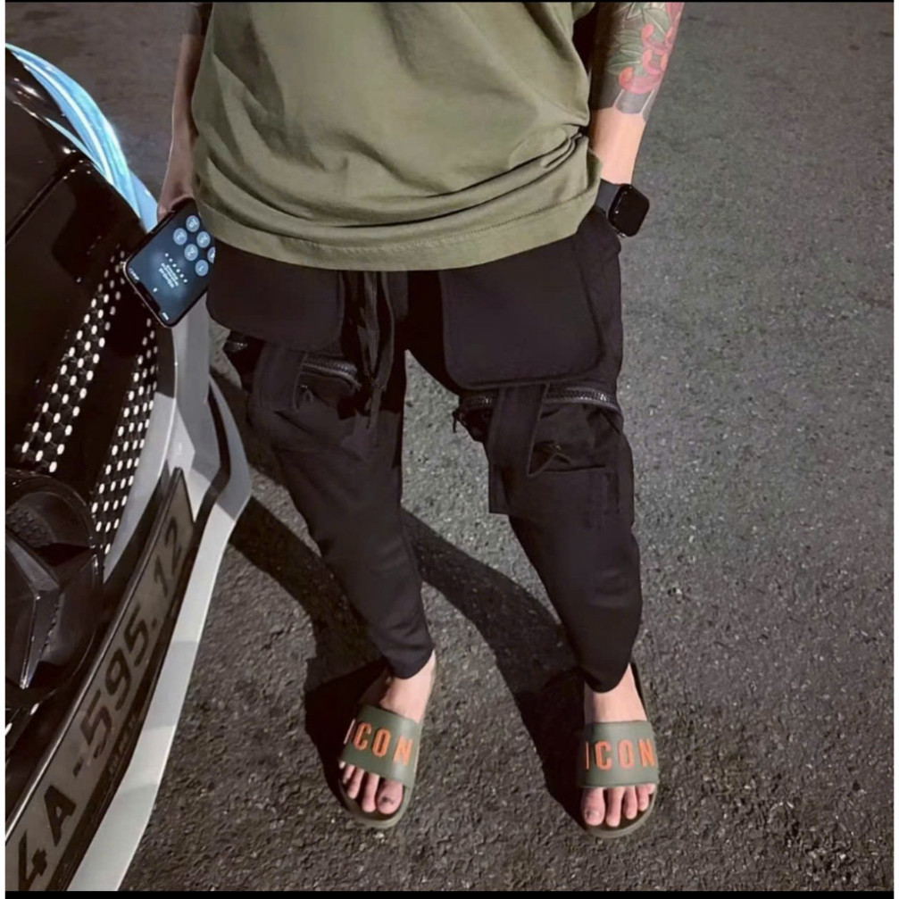 Quần Jogger Siêu Cấp Hoạ Tiết Khoá Túi Hộp Ống Côn Chất Liệu Umi Dày Dặn Hàng Quảng Châu  hot trend